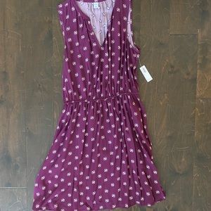Purple floral old navy dress size M NWT